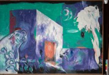 Giannetto Fieschi, Minotauro, 1980, Smalti su masonite, cm. 171 x 240