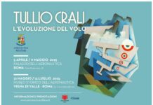 Locandina Tullio Crali Mostra opere Aeronatica militare Vigna di Valle